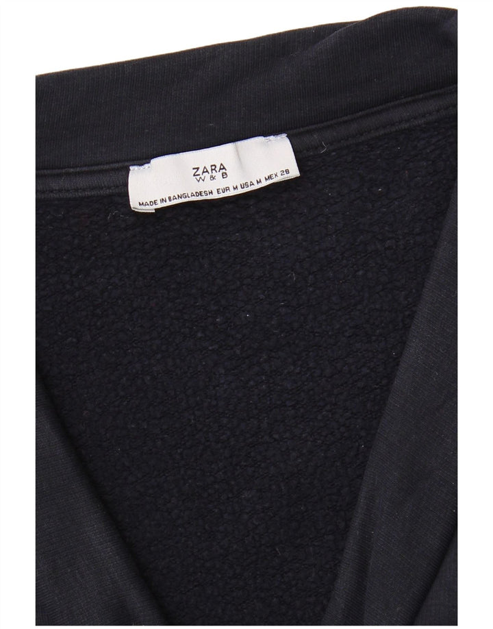 Zara Womens Oversized Sweatshirt Jumper UK 14 Medium Navy Blue