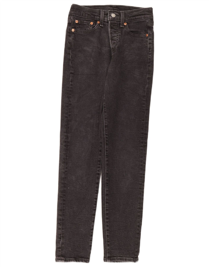 Levi's Womens Slim Jeans W24 L28 Grey Cotton