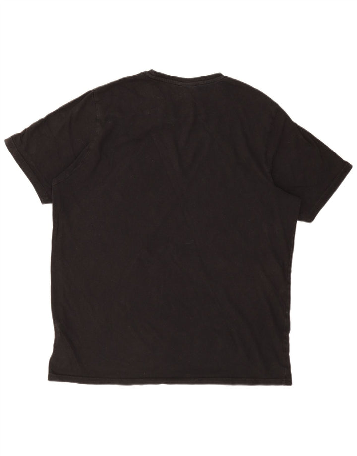 ELLESSE Mens Graphic T-Shirt Top XL Black Cotton