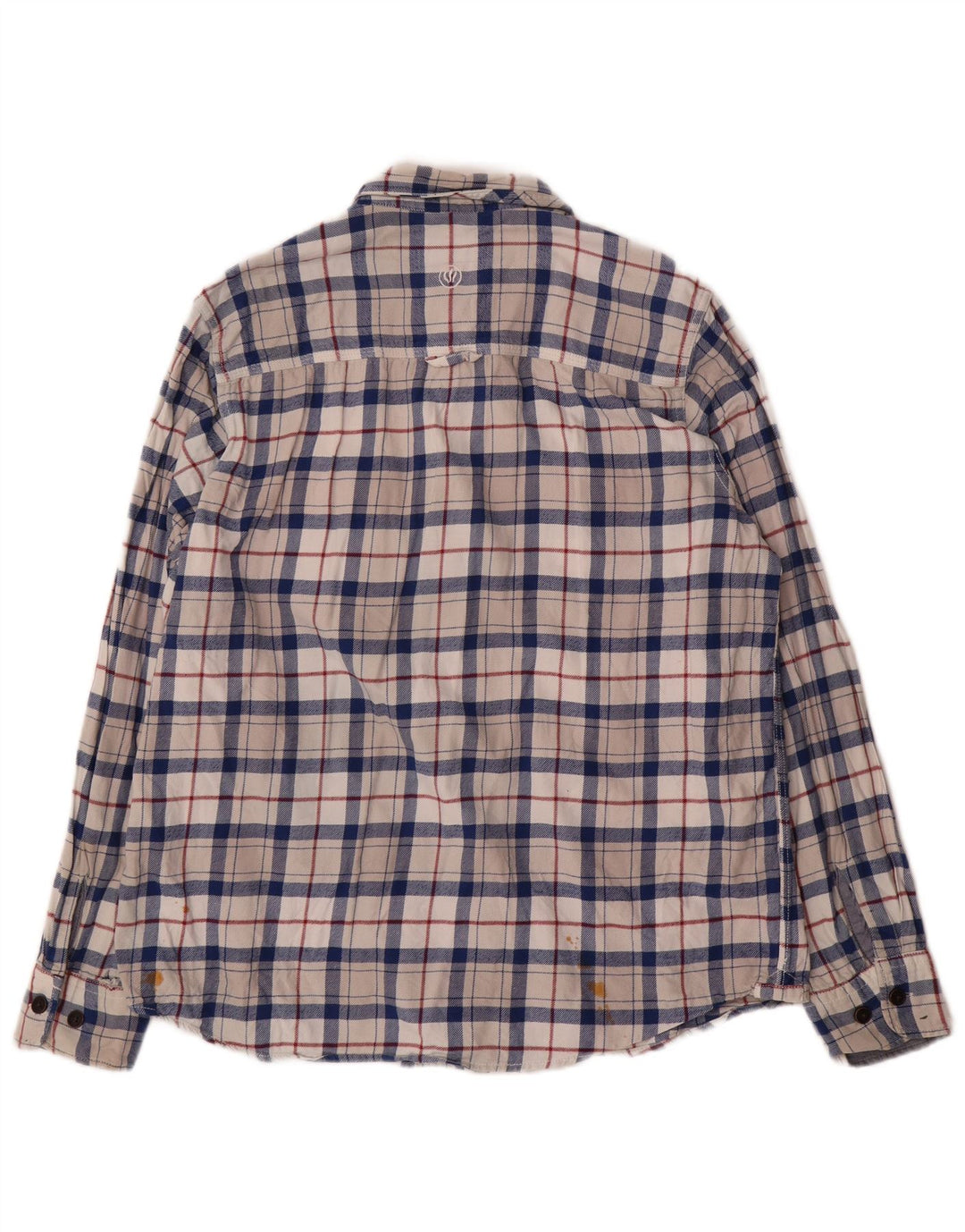 Fat Face Mens Flannel Shirt Large Blue Check Cotton