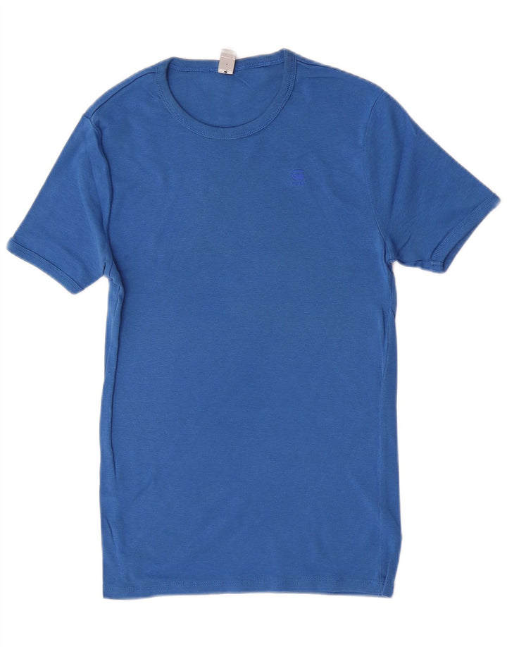 G-Star Mens T-Shirt Top Small Blue Cotton