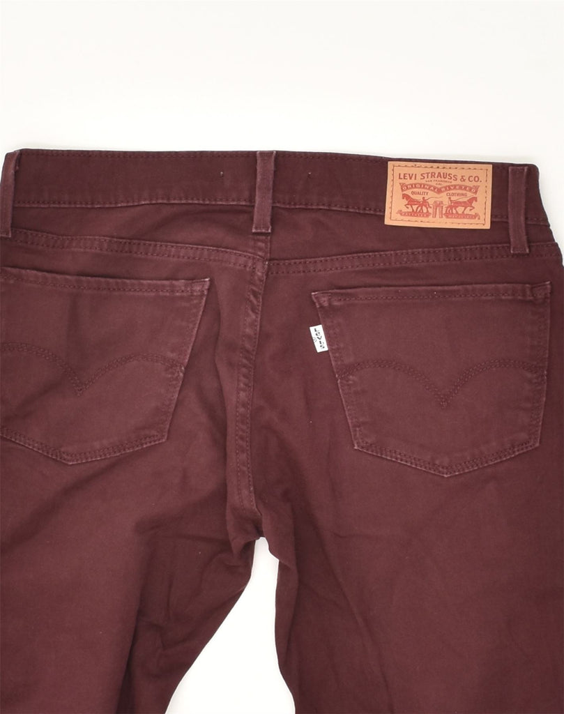 LEVI'S Womens 710 Low Waist Super Skinny Jeans W27 L29 Maroon Cotton | Vintage Levi's | Thrift | Second-Hand Levi's | Used Clothing | Messina Hembry 