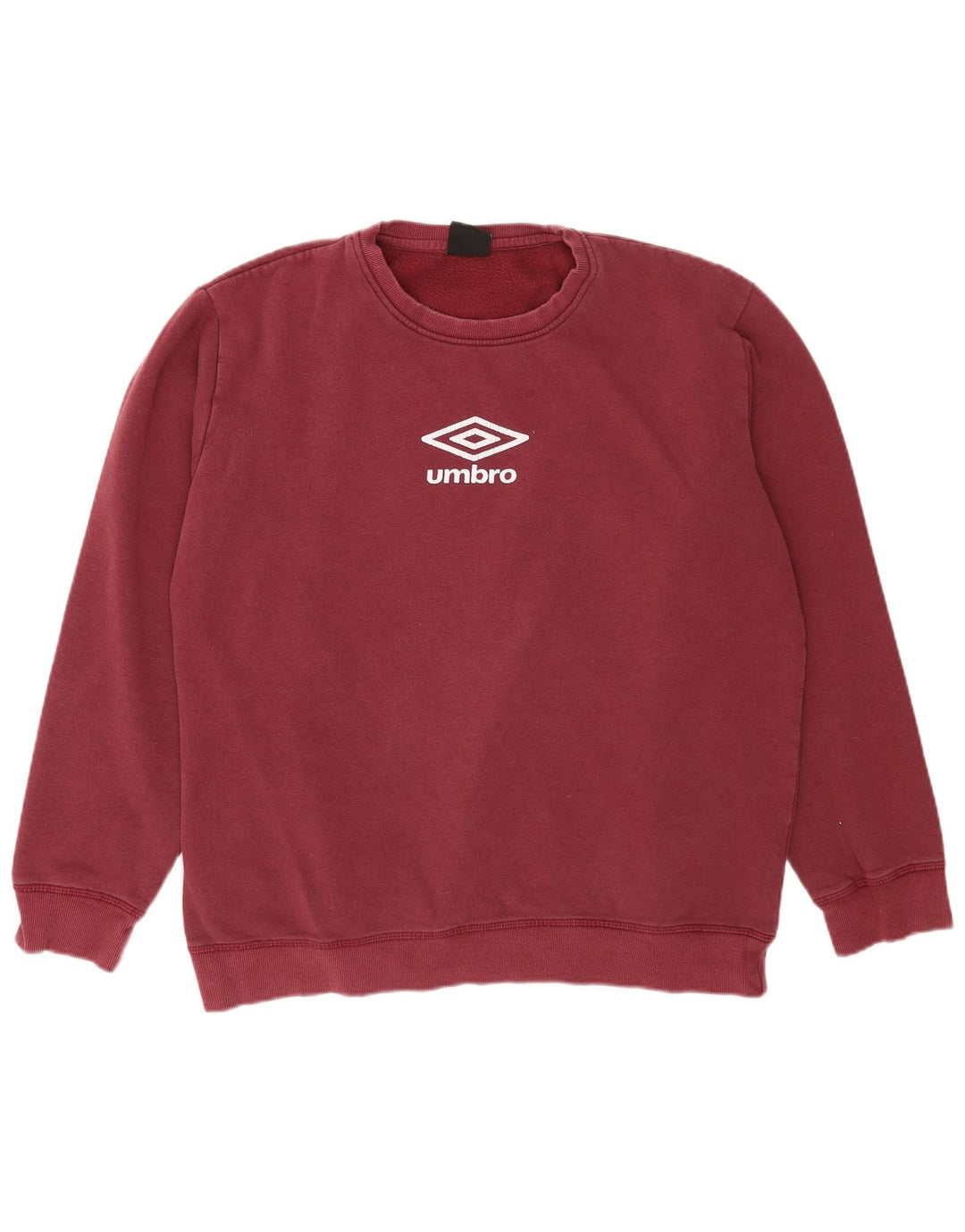 Umbro Mens Graphic Sweatshirt Jumper 2XL Burgundy Cotton