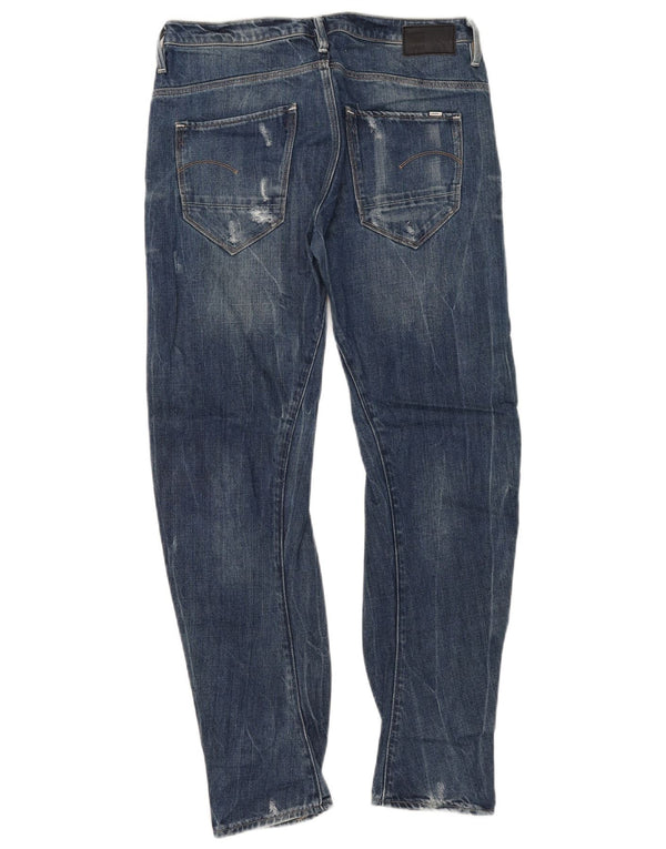 G-Star Womens Distressed Banana Slim Jeans W25 L28 Blue Cotton