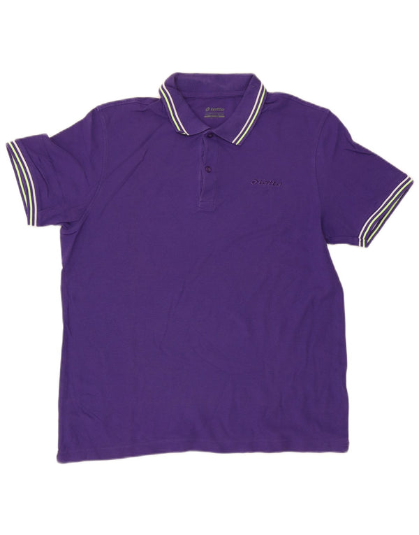 Lotto Mens Polo Shirt Large Purple
