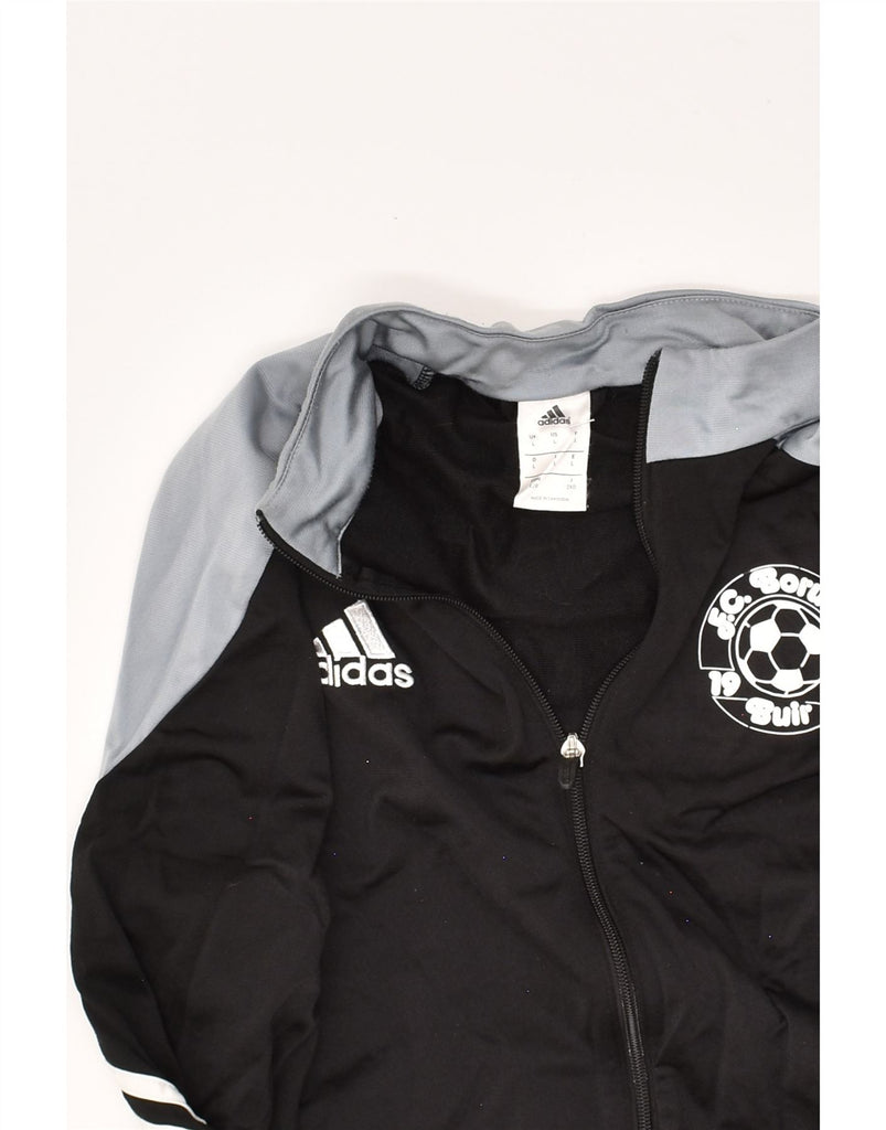 ADIDAS Mens Graphic Tracksuit Top Jacket Large Black Colourblock Polyester | Vintage Adidas | Thrift | Second-Hand Adidas | Used Clothing | Messina Hembry 