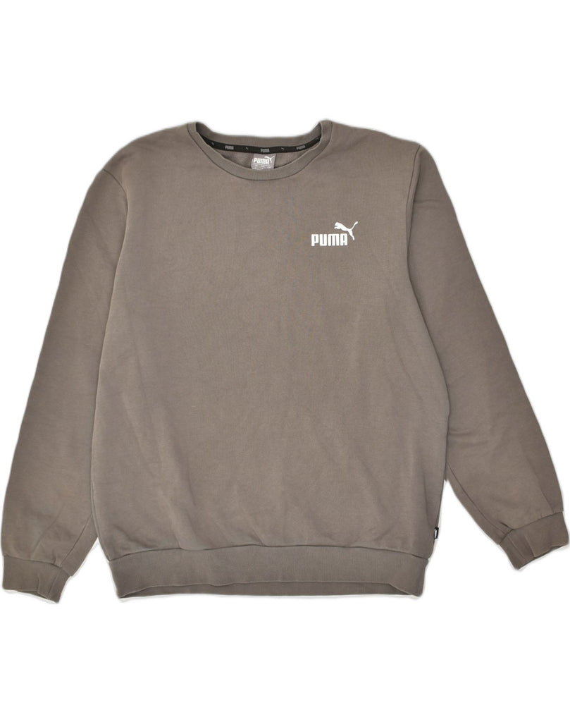 PUMA Mens Sweatshirt Jumper Large Grey Cotton | Vintage Puma | Thrift | Second-Hand Puma | Used Clothing | Messina Hembry 