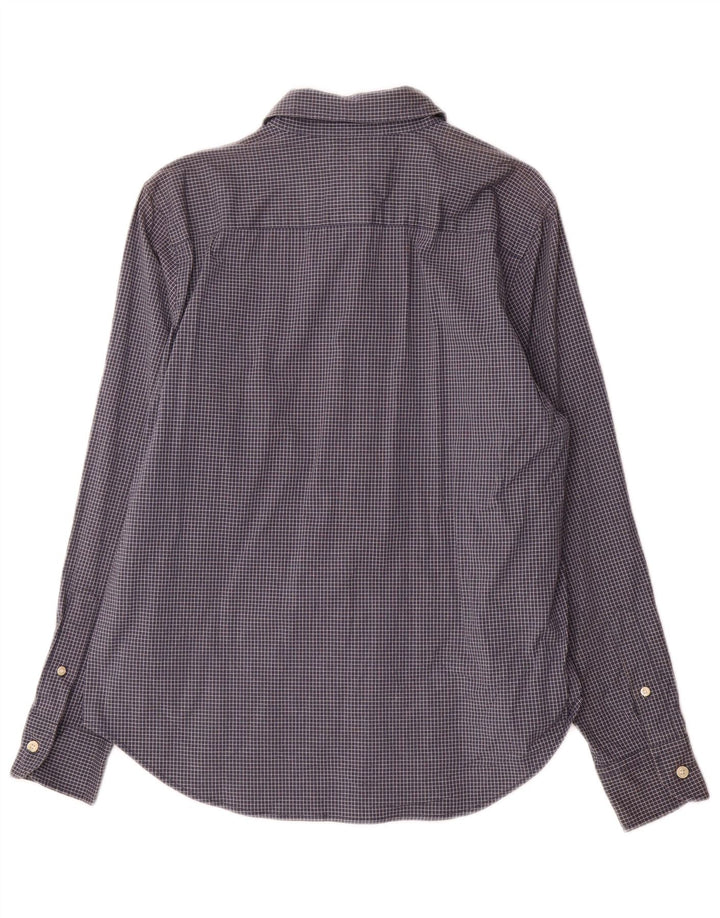 Ralph Lauren Womens Shirt US 12 Large Navy Blue Check Cotton