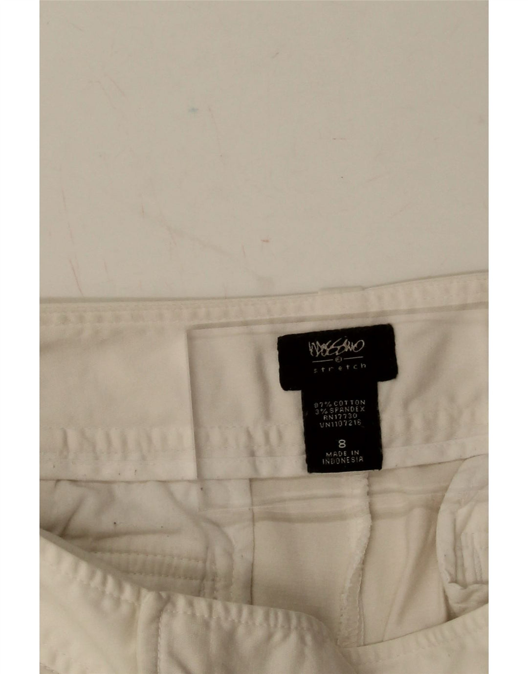 MOSSIMO Womens Stretch Capri Trousers US 8 Medium W32 L22 Off White