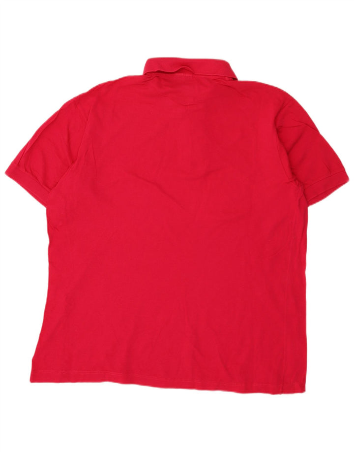 Sergio Tacchini Mens Polo Shirt Large Pink Cotton