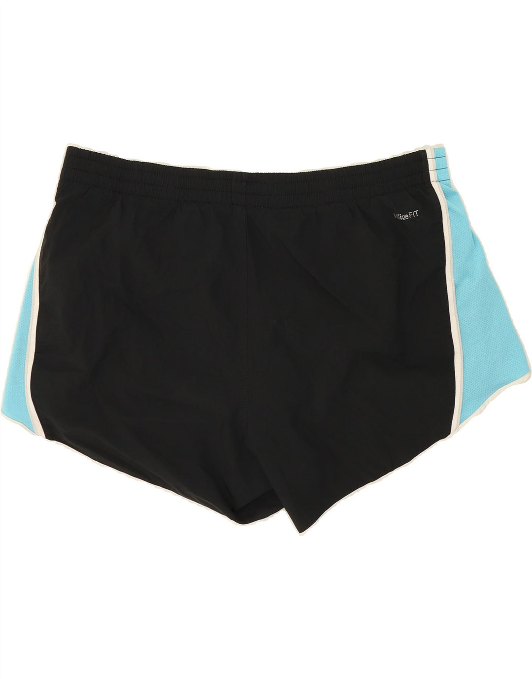 NIKE Womens Sport Shorts US 12/14 Large  Black Colourblock Polyester Vintage Nike and Second-Hand Nike from Messina Hembry 