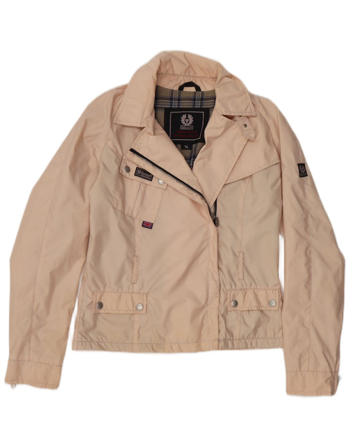 Belstaff Girls Biker Jacket 13-14 Years Pink Nylon
