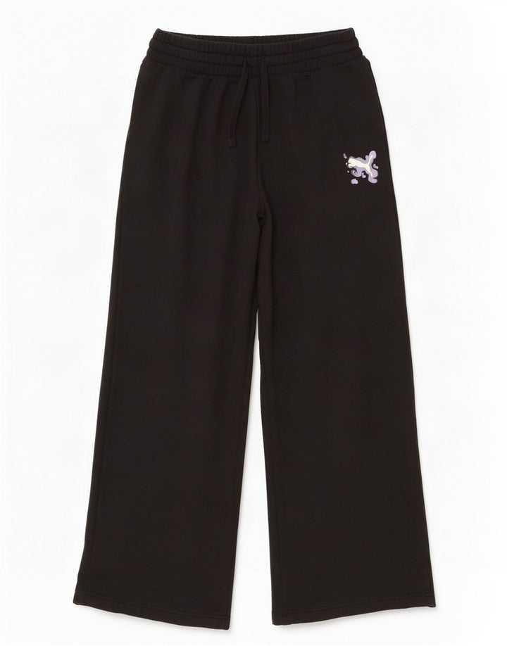 Puma Mens Wide Leg Tracksuit Trousers Large Black Cotton