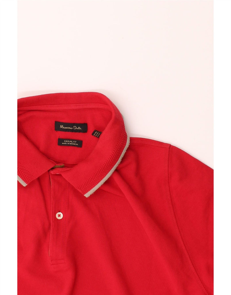 MASSIMO DUTTI Mens Casual Fit Polo Shirt 2XL Red Cotton Vintage Massimo Dutti and Second-Hand Massimo Dutti from Messina Hembry 
