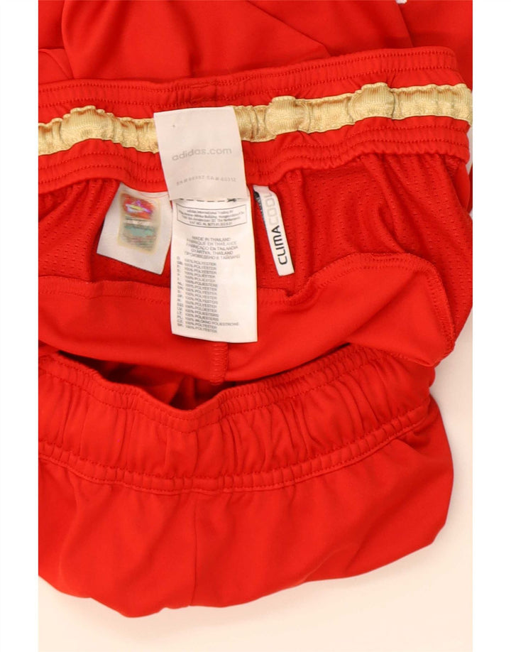 Adidas Mens Liverpool Sport Shorts Small Red Polyester