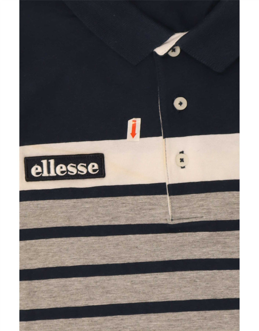 Ellesse Mens Heritage Polo Shirt XL Navy Blue Striped