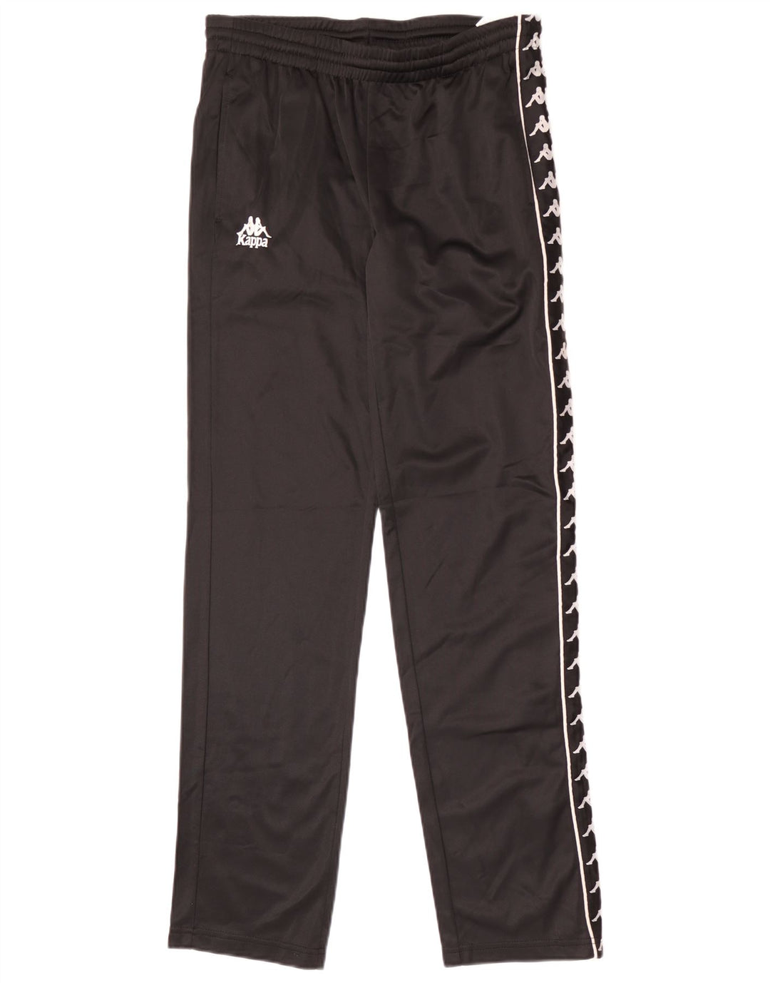 Kappa Mens Graphic Tracksuit Trousers Medium Black Polyester