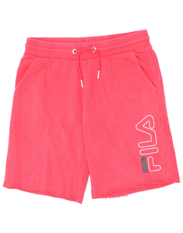 Fila Girls Graphic Sport Shorts 7-8 Years Red Cotton