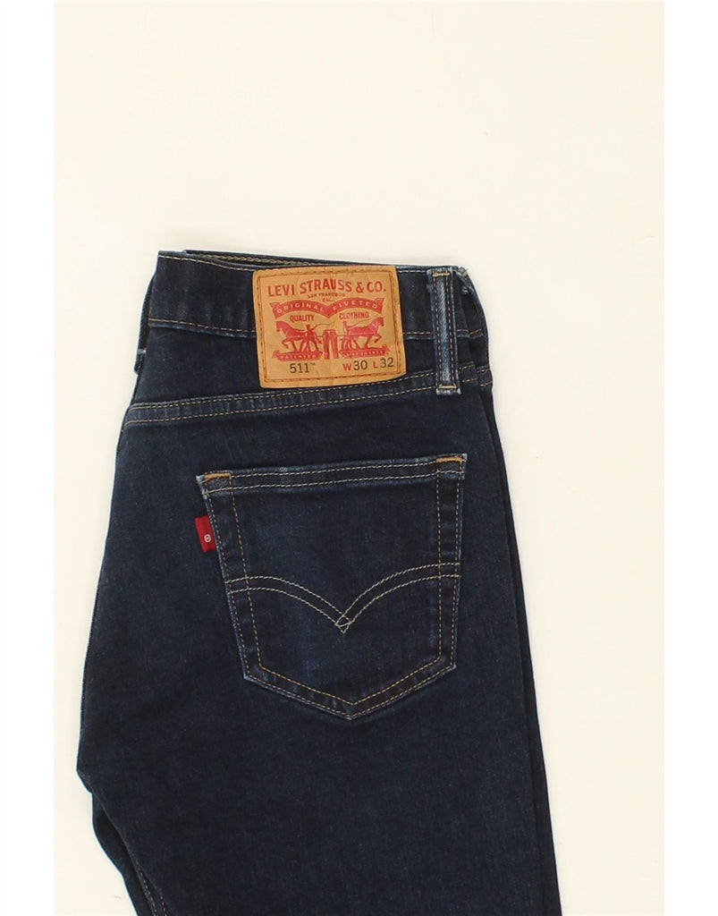 LEVI'S Womens 511 Slim Jeans W30 L32  Navy Blue Cotton Vintage Levi's and Second-Hand Levi's from Messina Hembry 