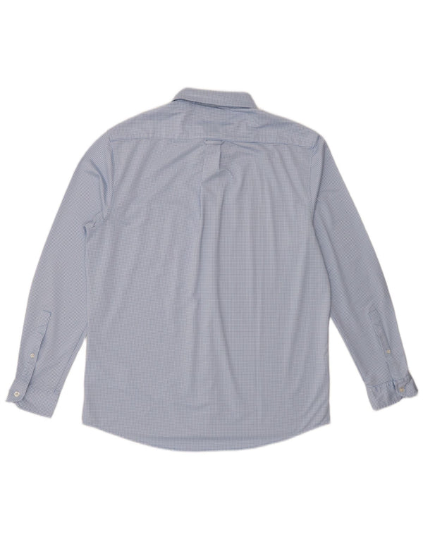 Musto Mens Shirt Large Blue Gingham Polyester