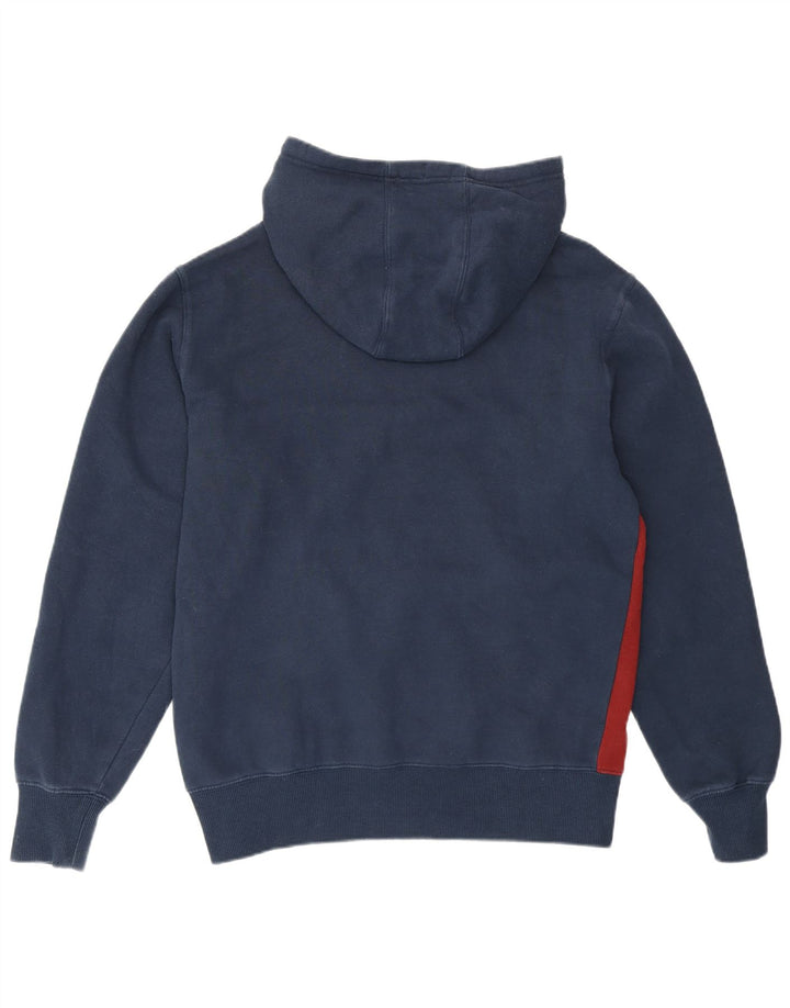 Ellesse Mens Hoodie Jumper Medium Navy Blue Colourblock Cotton