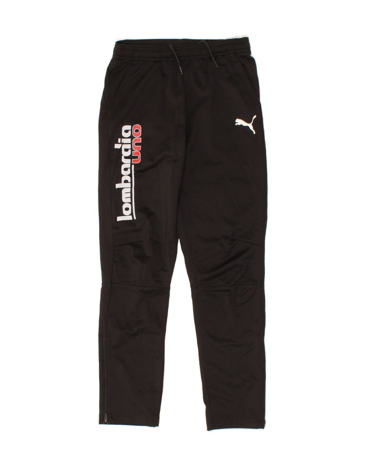 PUMA Boys Graphic Tracksuit Trousers 13-14 Years  Black Polyester Vintage Puma and Second-Hand Puma from Messina Hembry 