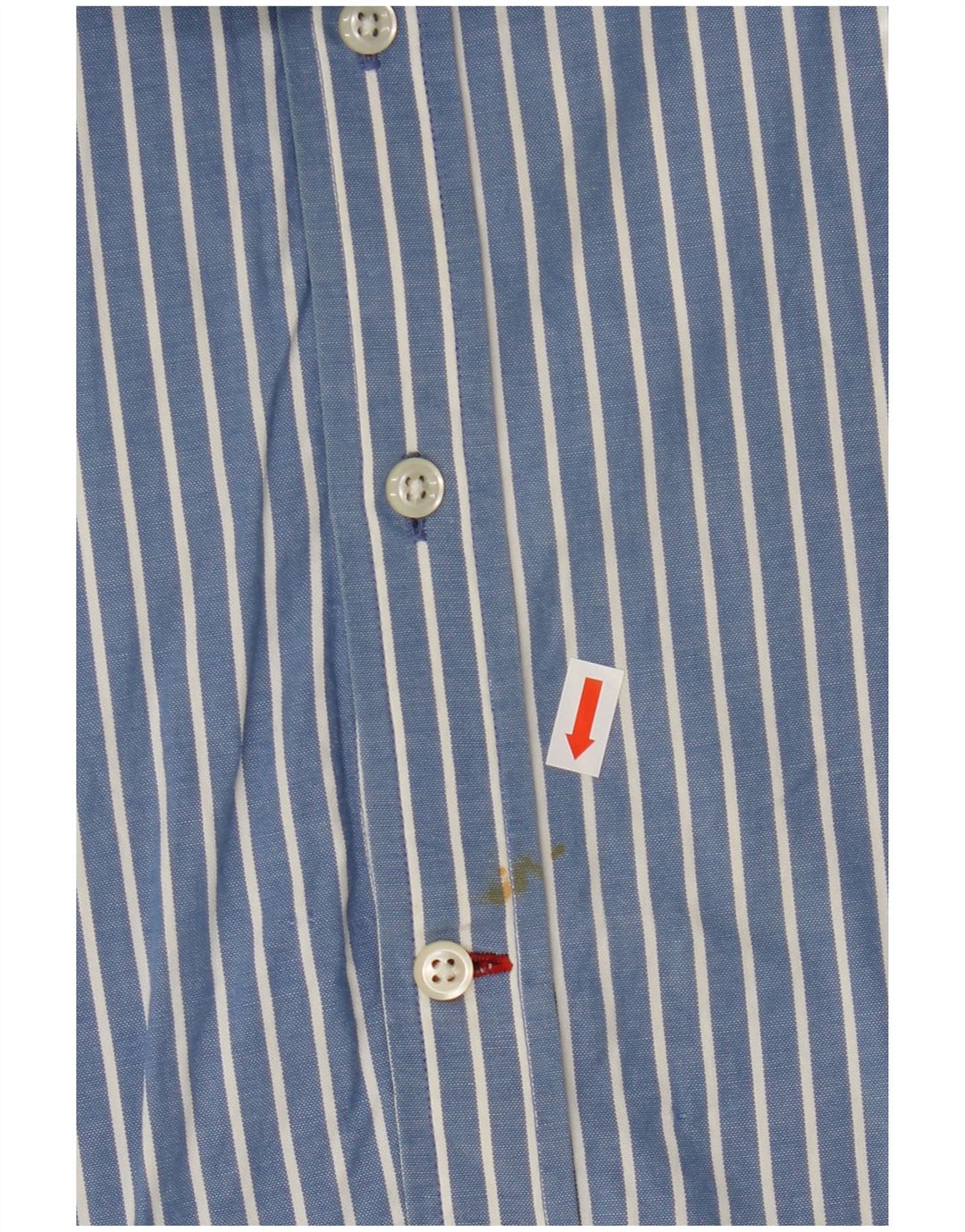TOMMY HILFIGER Mens Shirt Medium Blue Pinstripe Cotton