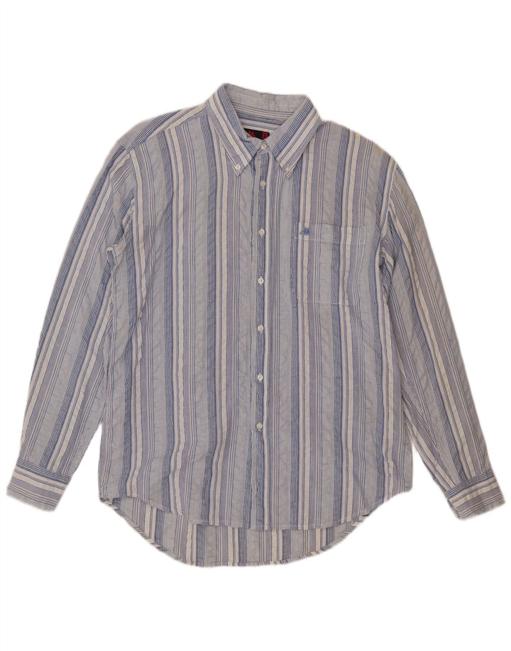 KAPPA Mens Shirt Medium Blue Striped Cotton