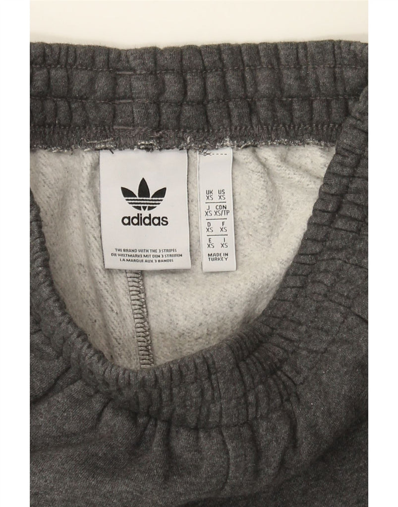 ADIDAS Mens Graphic Tracksuit Trousers Joggers XS Grey Cotton Vintage Adidas and Second-Hand Adidas from Messina Hembry 
