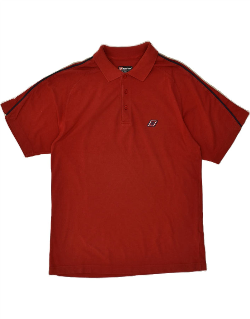 LOTTO Mens Polo Shirt UK 38/40 Medium Red Cotton | Vintage Lotto | Thrift | Second-Hand Lotto | Used Clothing | Messina Hembry 