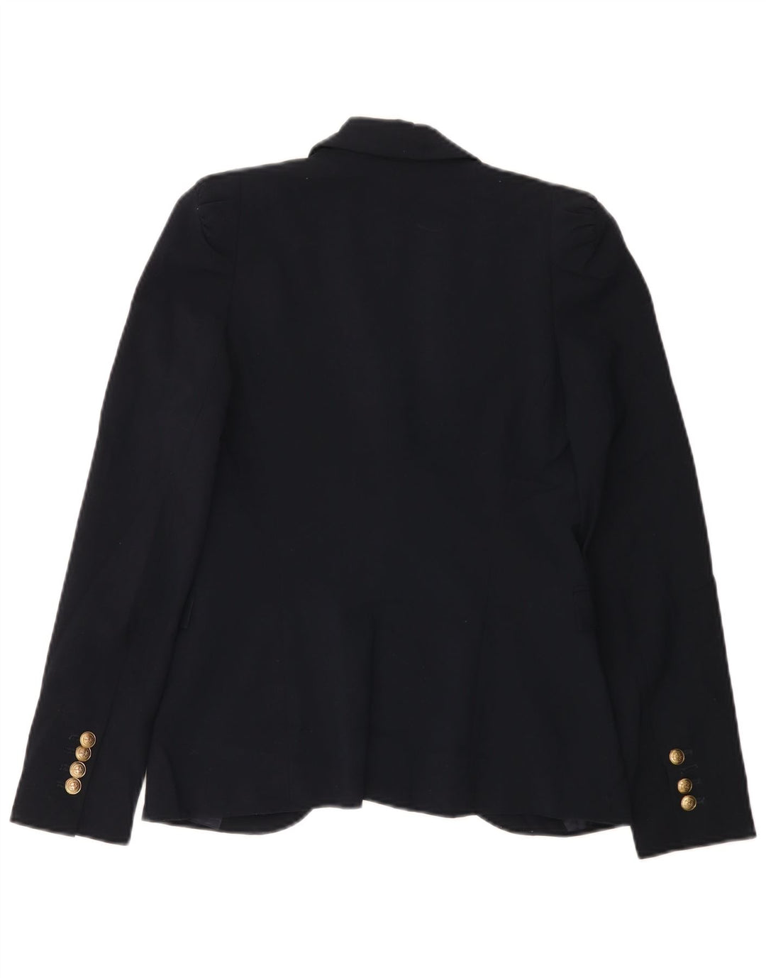 Zara Womens 1 Button Blazer Jacket UK 6 XS Navy Blue Polyester