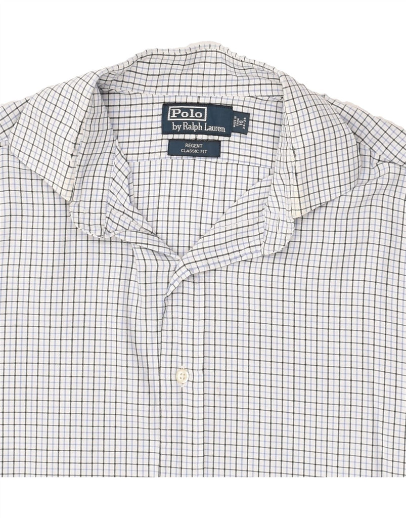 POLO RALPH LAUREN Mens Regent Classic Fit Shirt Size 16 Large  White Check | Vintage Polo Ralph Lauren | Thrift | Second-Hand Polo Ralph Lauren | Used Clothing | Messina Hembry 