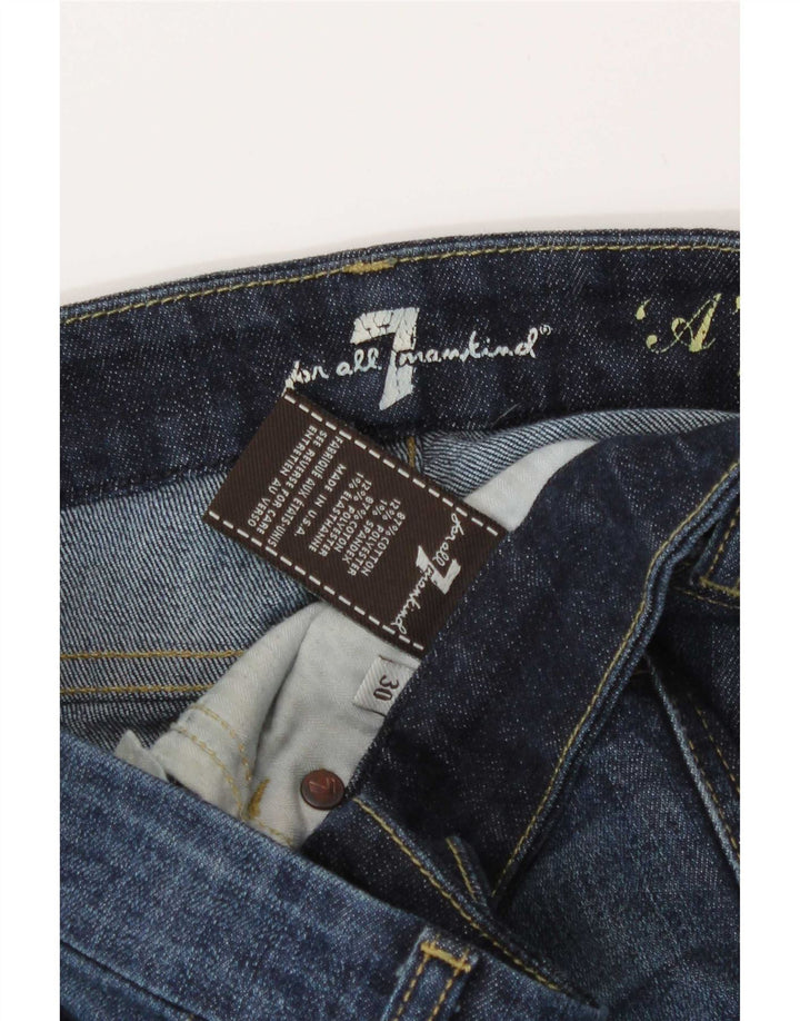 7 For All Mankind Womens Bootcut Jeans W30 L32 Navy Blue Cotton