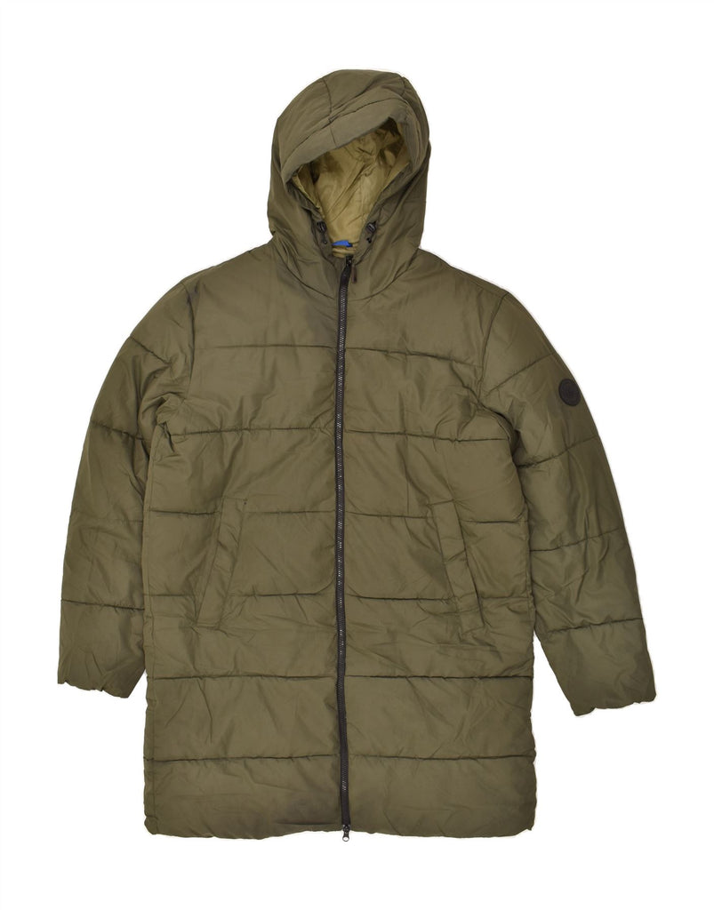 JACK & JONES Mens Hooded Padded Coat UK 42 XL Khaki | Vintage Jack & Jones | Thrift | Second-Hand Jack & Jones | Used Clothing | Messina Hembry 