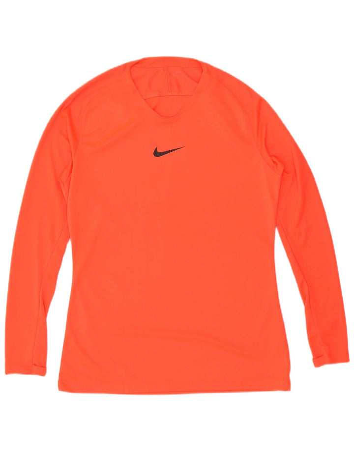 Nike Mens Dri Fit Top Long Sleeve Large Orange