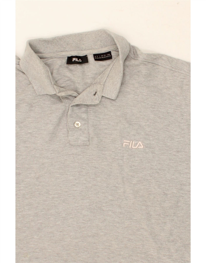 FILA Mens Polo Shirt 2XL Grey Cotton | Vintage Fila | Thrift | Second-Hand Fila | Used Clothing | Messina Hembry 