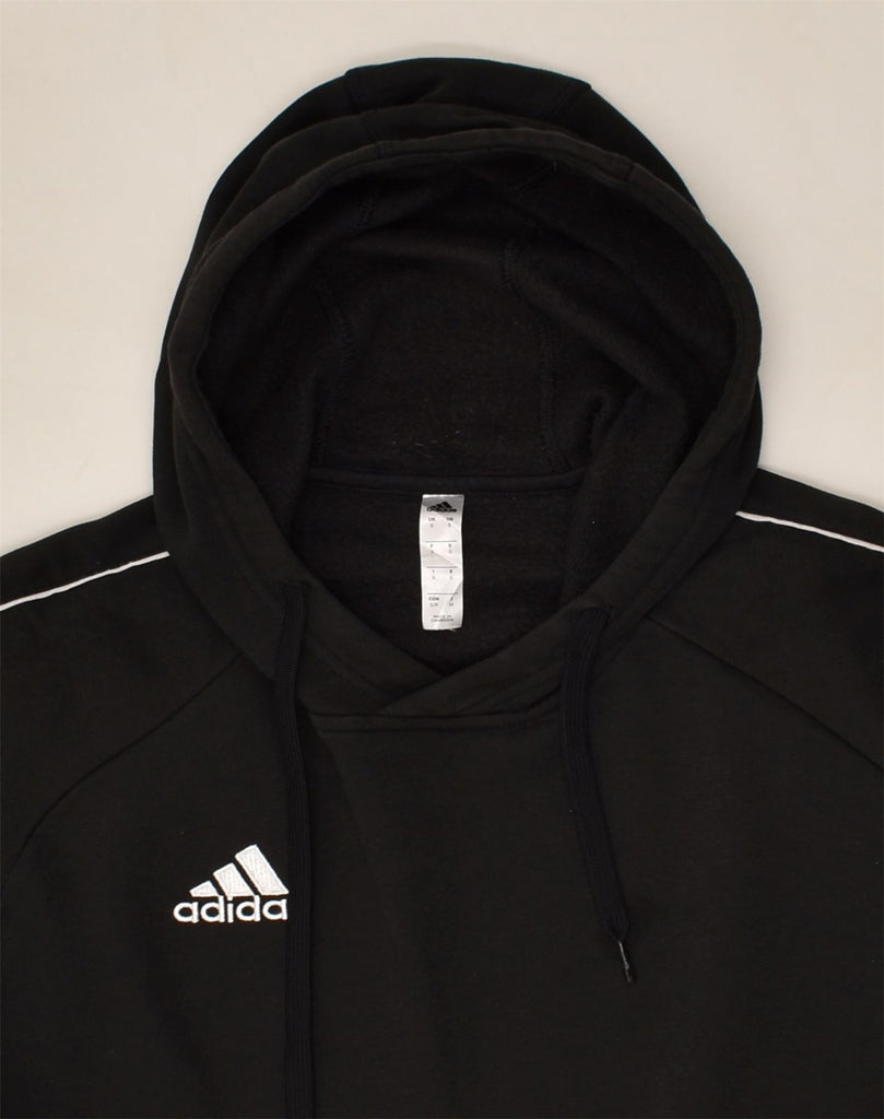 ADIDAS Mens Hoodie Jumper Small Black Cotton | Vintage Adidas | Thrift | Second-Hand Adidas | Used Clothing | Messina Hembry 