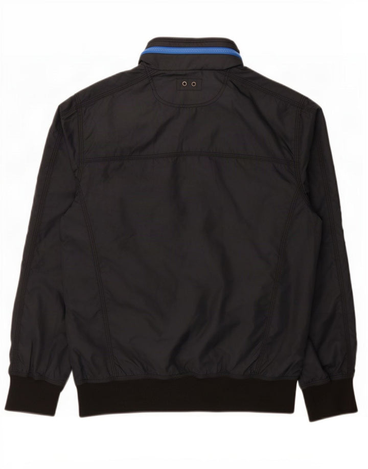 Converse Mens Hooded Bomber Jacket UK 38 Medium Navy Blue Polyester