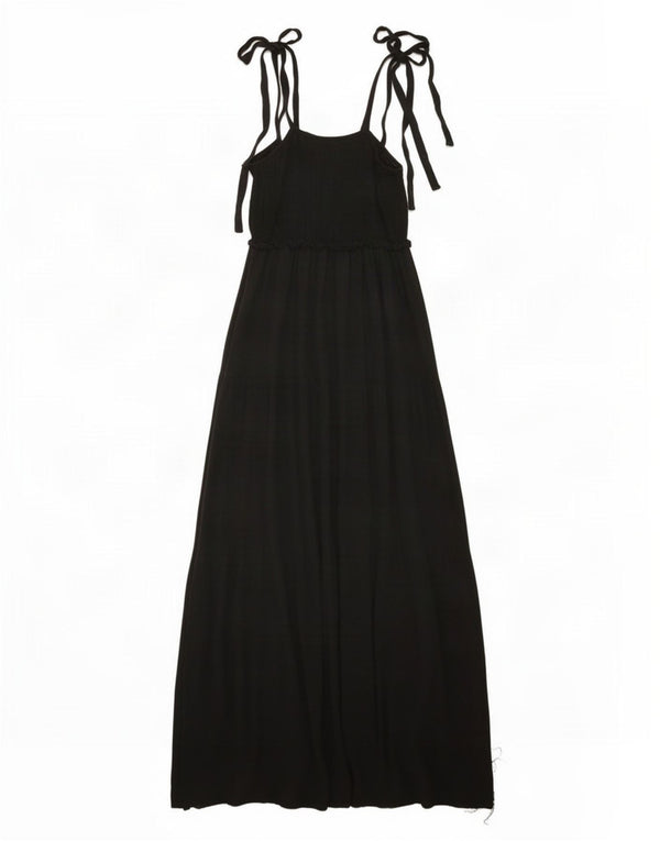 Zara Womens Sleeveless Maxi Dress UK 18 XL Black Viscose