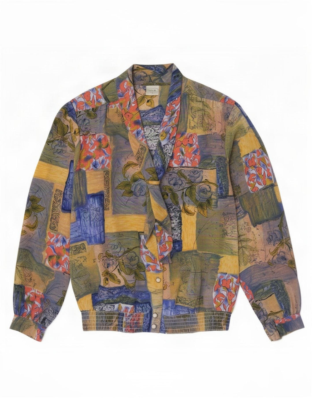 Cavallaro Womens Canda Shirt Blouse EU 44 XL Multicoloured Patchwork