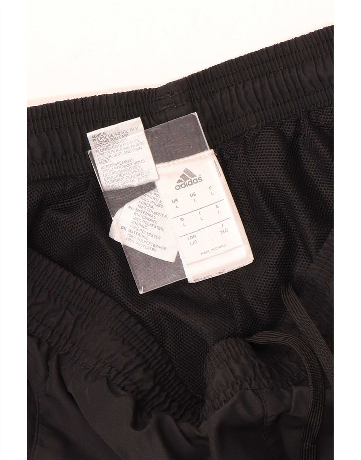 Adidas Mens Tracksuit Trousers Joggers Large Black Polyester