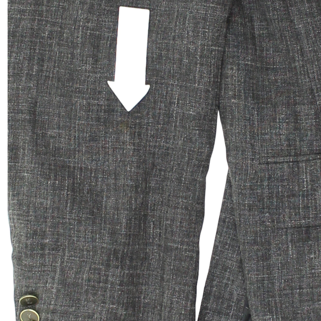 Yves Saint Laurent Mens Grey Wool Blazer Jacket | Vintage High End Designer VTG | Vintage Messina Hembry | Thrift | Second-Hand Messina Hembry | Used Clothing | Messina Hembry 