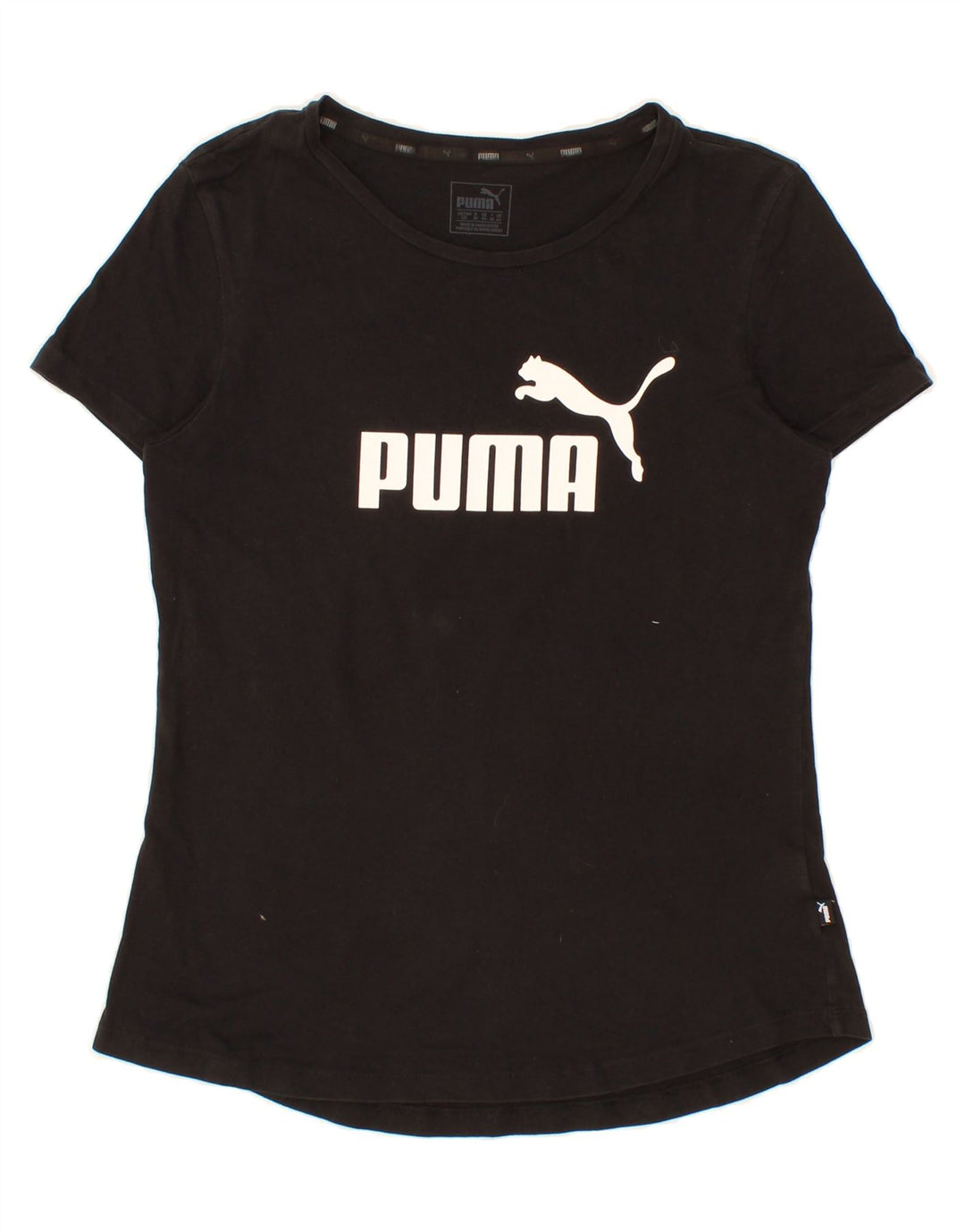 PUMA Womens Graphic T-Shirt Top UK 14 Large Black Vintage Puma and Second-Hand Puma from Messina Hembry 