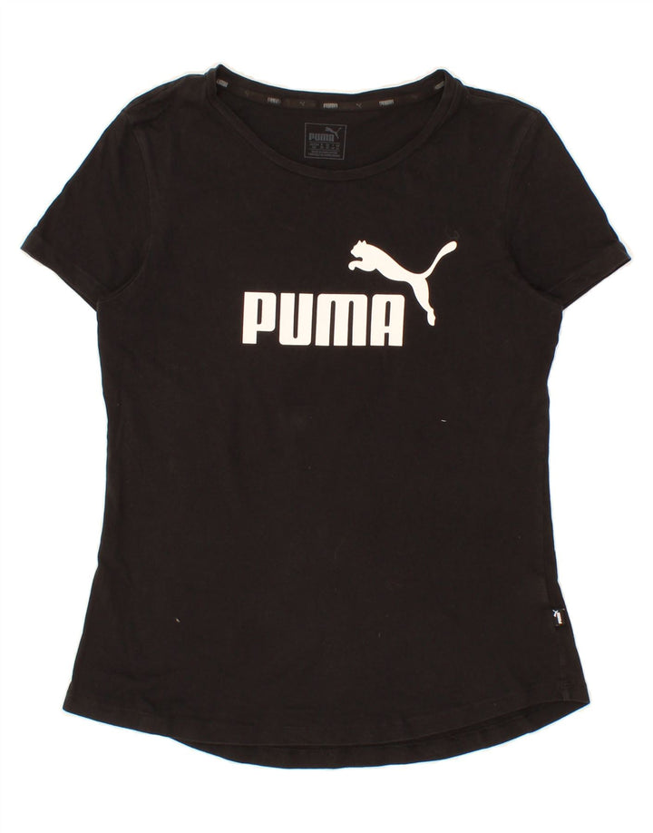 PUMA Womens Graphic T-Shirt Top UK 14 Large Black Vintage Puma and Second-Hand Puma from Messina Hembry 