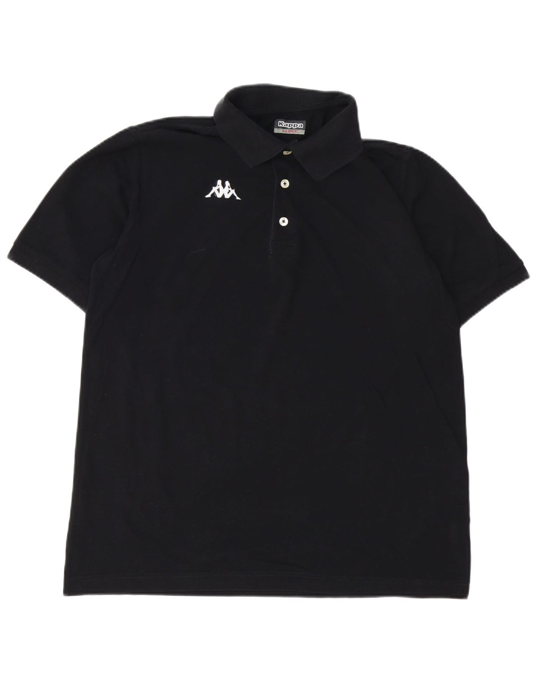 Kappa Mens Polo Shirt Large Black Cotton