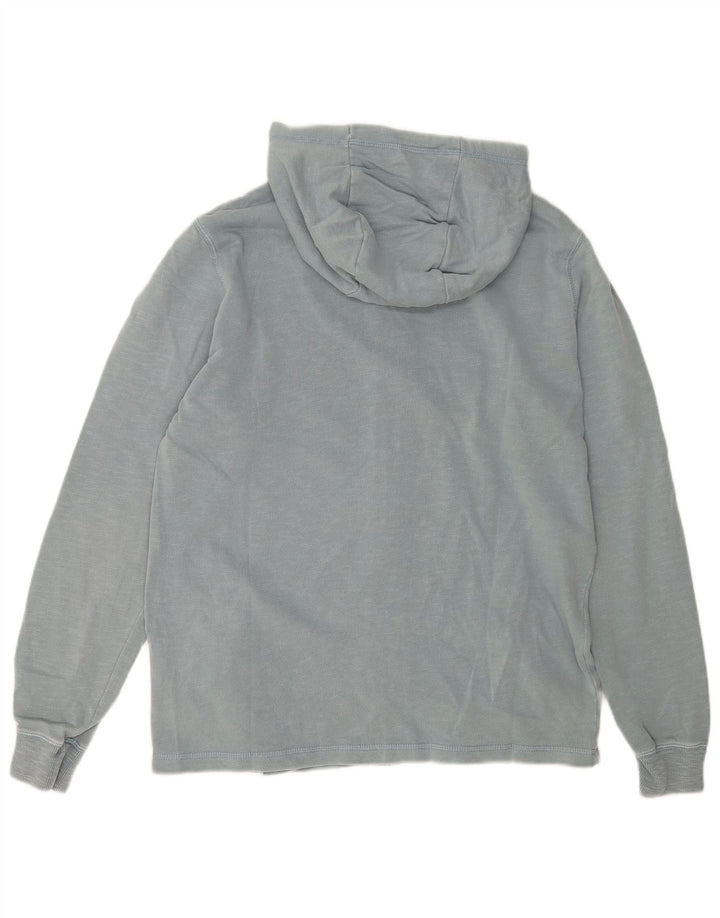 Animal Mens Zip Hoodie Sweater Medium Blue Flecked Cotton