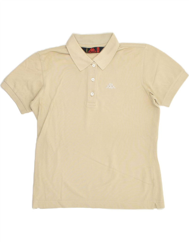 KAPPA Mens Slim Polo Shirt Large Beige Cotton | Vintage Kappa | Thrift | Second-Hand Kappa | Used Clothing | Messina Hembry 