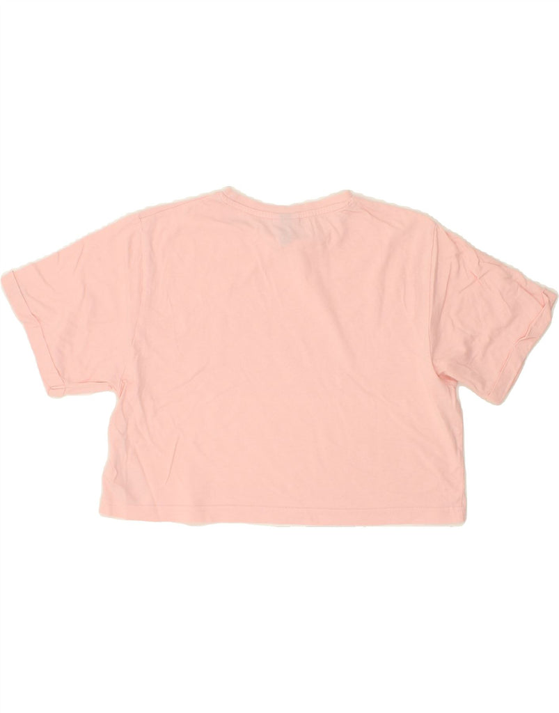 ELLESSE Womens Graphic Crop Top UK 10 Small Pink Cotton Vintage Ellesse and Second-Hand Ellesse from Messina Hembry 