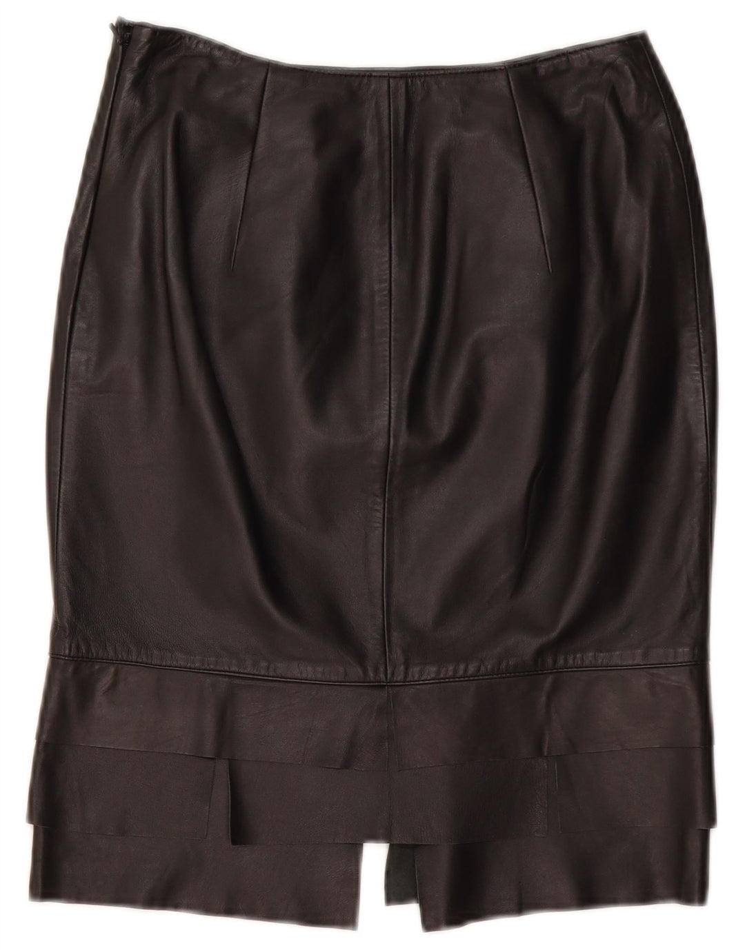 ROBERTA SCARPA Womens High Waist Skirt US 6 Medium W26  Black Leather
