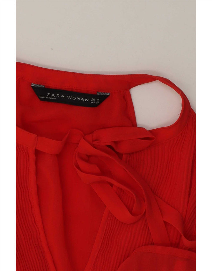 Zara Womens Halter Top UK 12 Medium Red